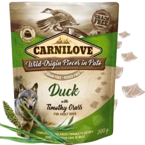 Carnilove Dog Paté Duck with Timothy Grass (Canard) 300g