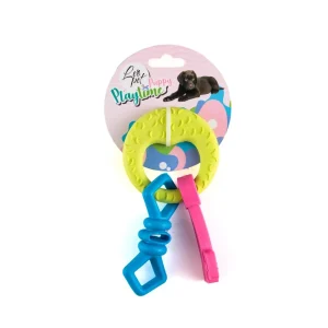 Jouet à Mordre LeoPet avec Clés en Caoutchouc