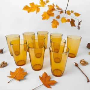 Verres à orangeade ambrés Vereco