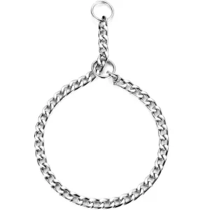 Collier étrangleur ajustable en acier inoxydable pour petit chien (76 cm)
