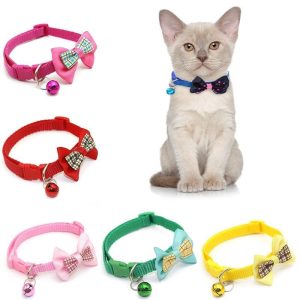 Collier pour chat noeud papillon 13 couleurs