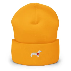 Bonnet Teckel  Jaune Coeur