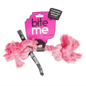 'do you even floss dawg' jeu corde 2 noeuds rose 30x7x5cm