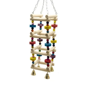 Jouet perroquet échelle bois