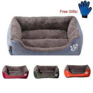 Panière souple molletonnée pour chat avec gant massage offert
