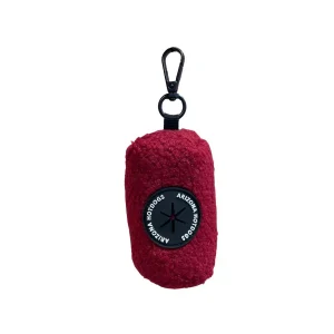 Mini Porte Sacs Poubelle  Teddy Bordeaux