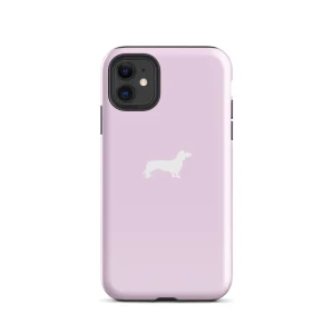 Coque Teckel Iphone  Rose Pastel