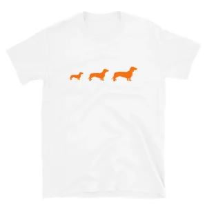 T-Shirt Teckel  3 Teckels Unisexe